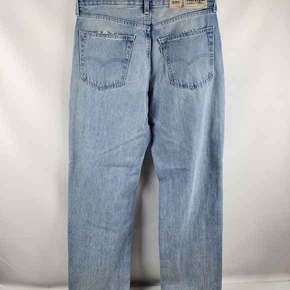 Levi's Silvertab Loose Fit Distressed Light Blue Jeans Mens Size 32x32 NWT - Picture 10 of 16
